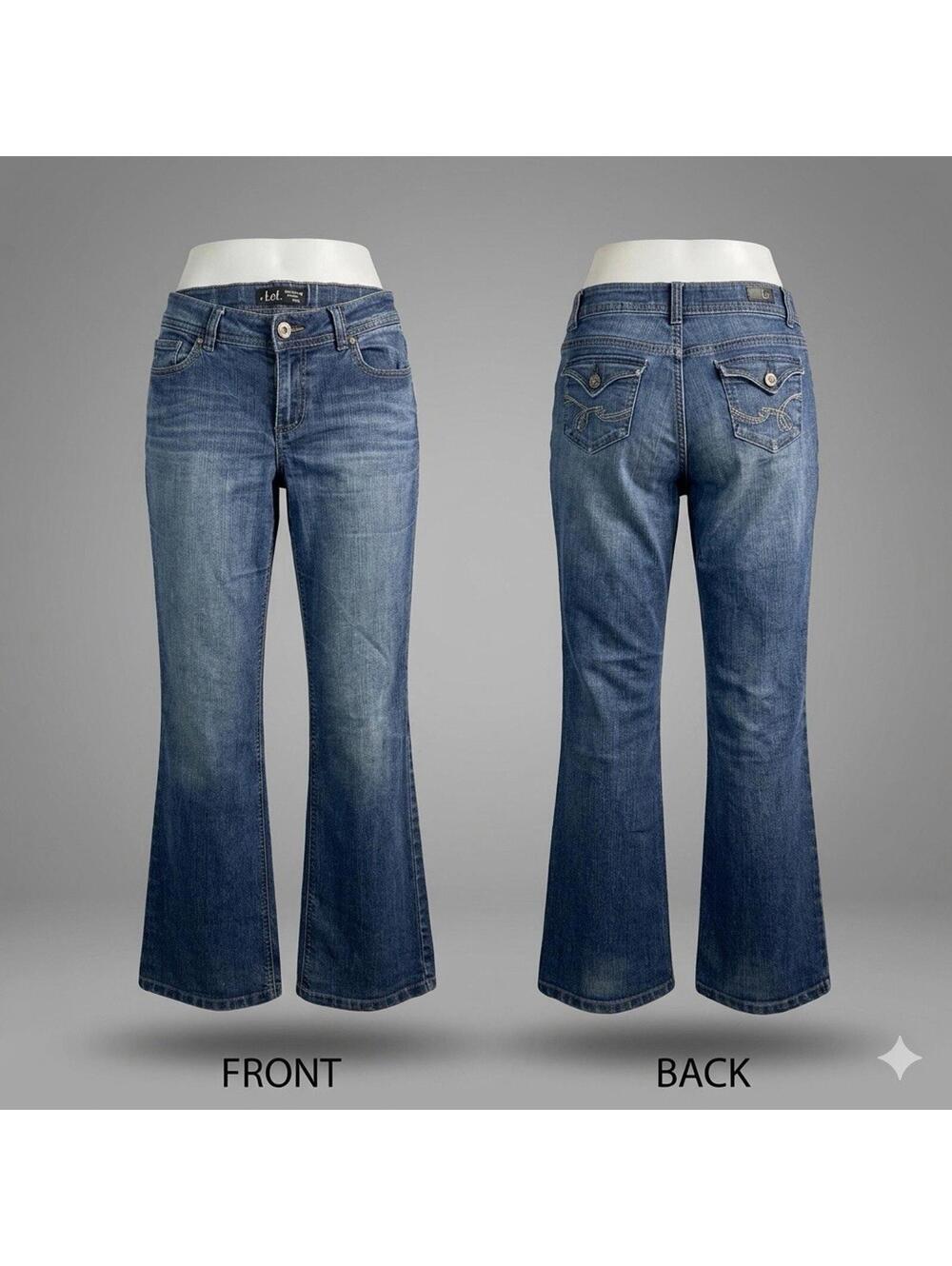 ✨ 💙 Y2K Lei Chelsea Low Rise Bootcut Jeans Girls 16S 8886-12 💙